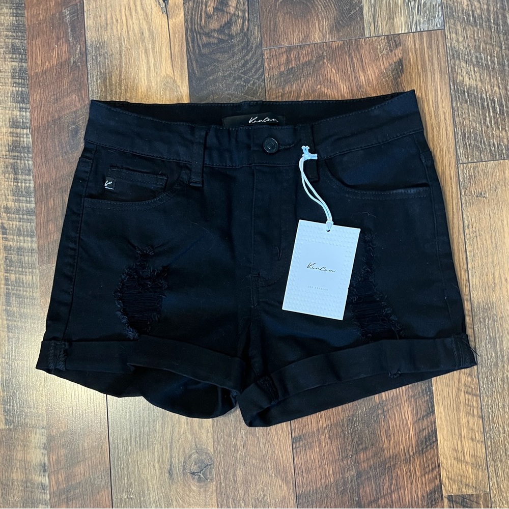 KANCAN Black Jean Shorts